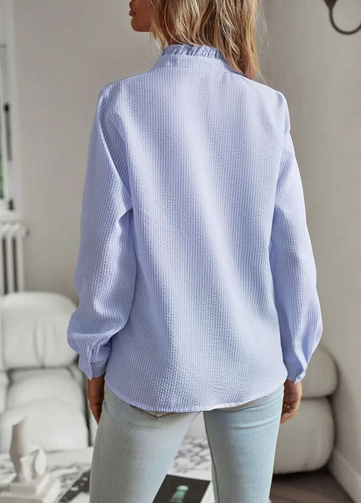 AURORA RUFFLE LONG SLEEVE SHIRT