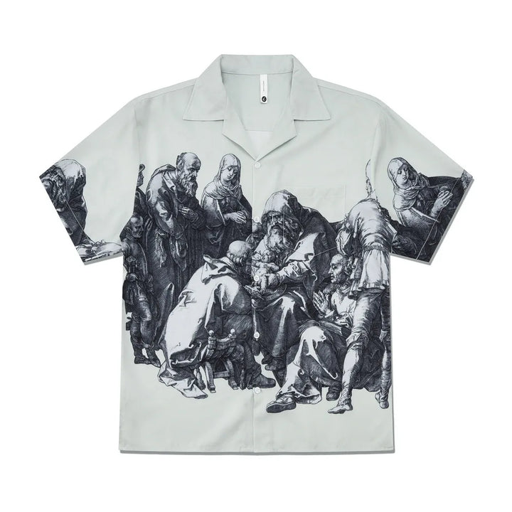 Vintage Graphic Print Short-Sleeve Shirt