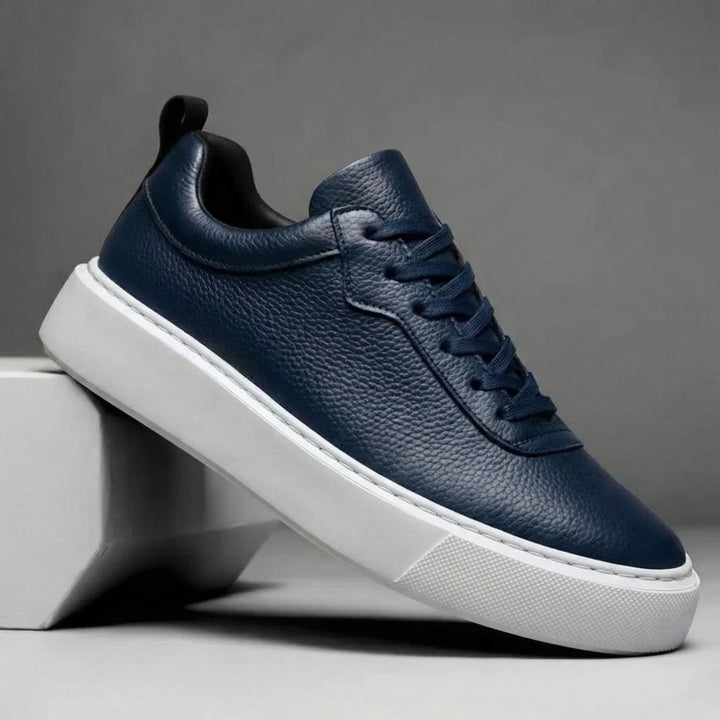 BROMLEY GRAINED LEATHER SNEAKERS
