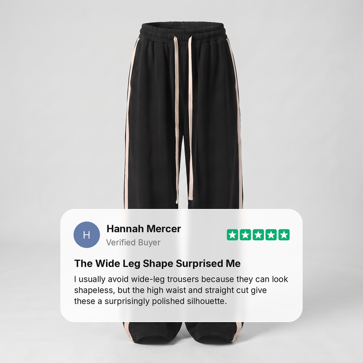 RELAXED WIDE LEG TRACK PANTS