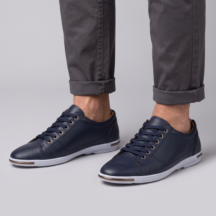 greySON LEATHER SNEAKERS