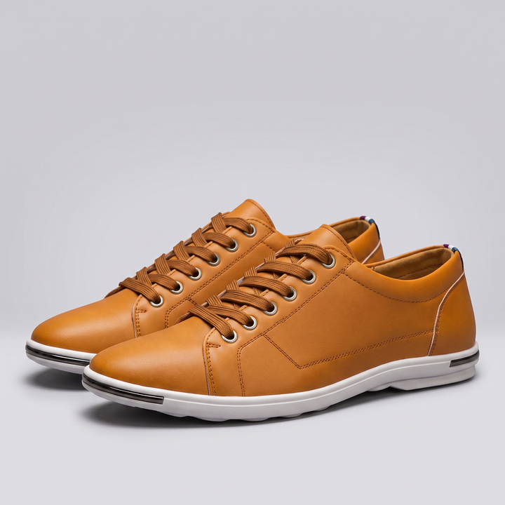 greySON LEATHER SNEAKERS