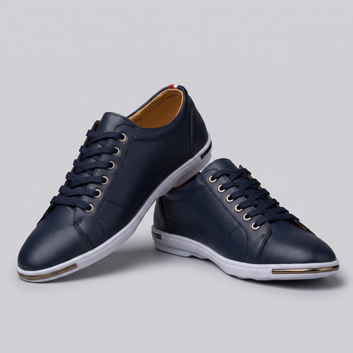 greySON LEATHER SNEAKERS