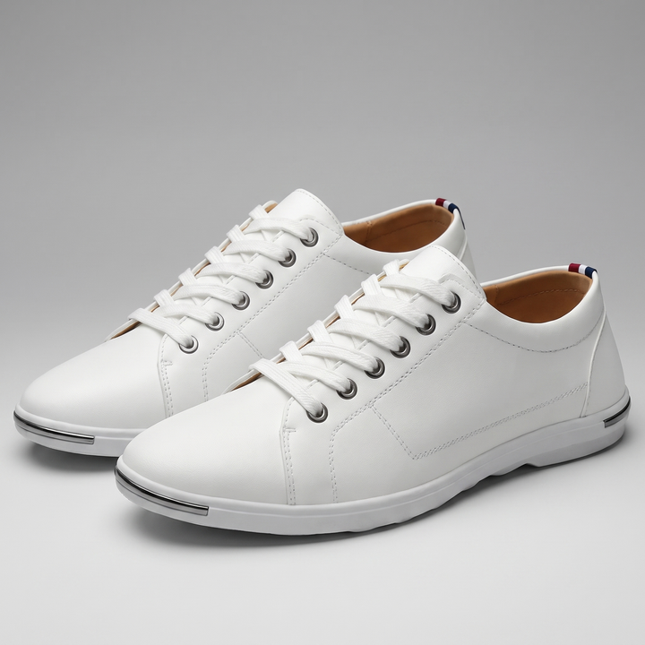 greySON LEATHER SNEAKERS