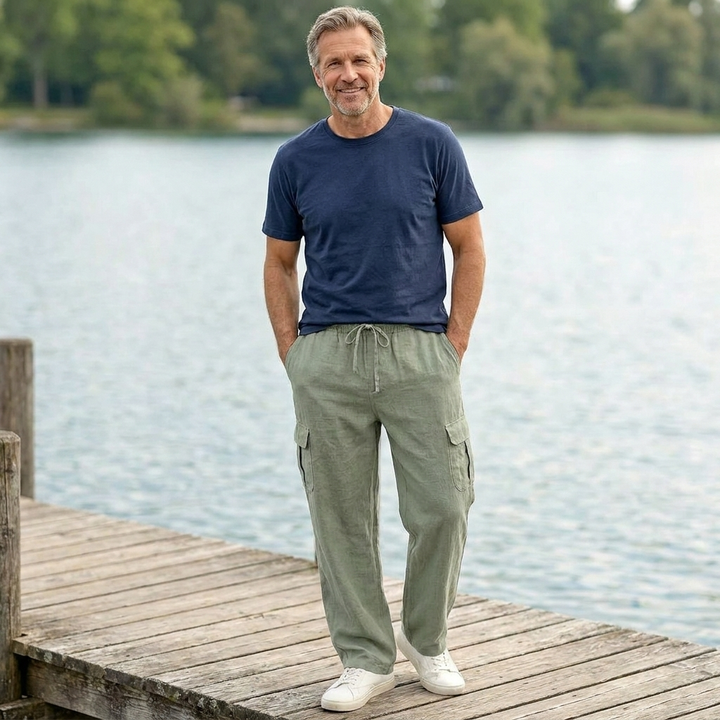 BROMLEY COTTON LINEN PANTS