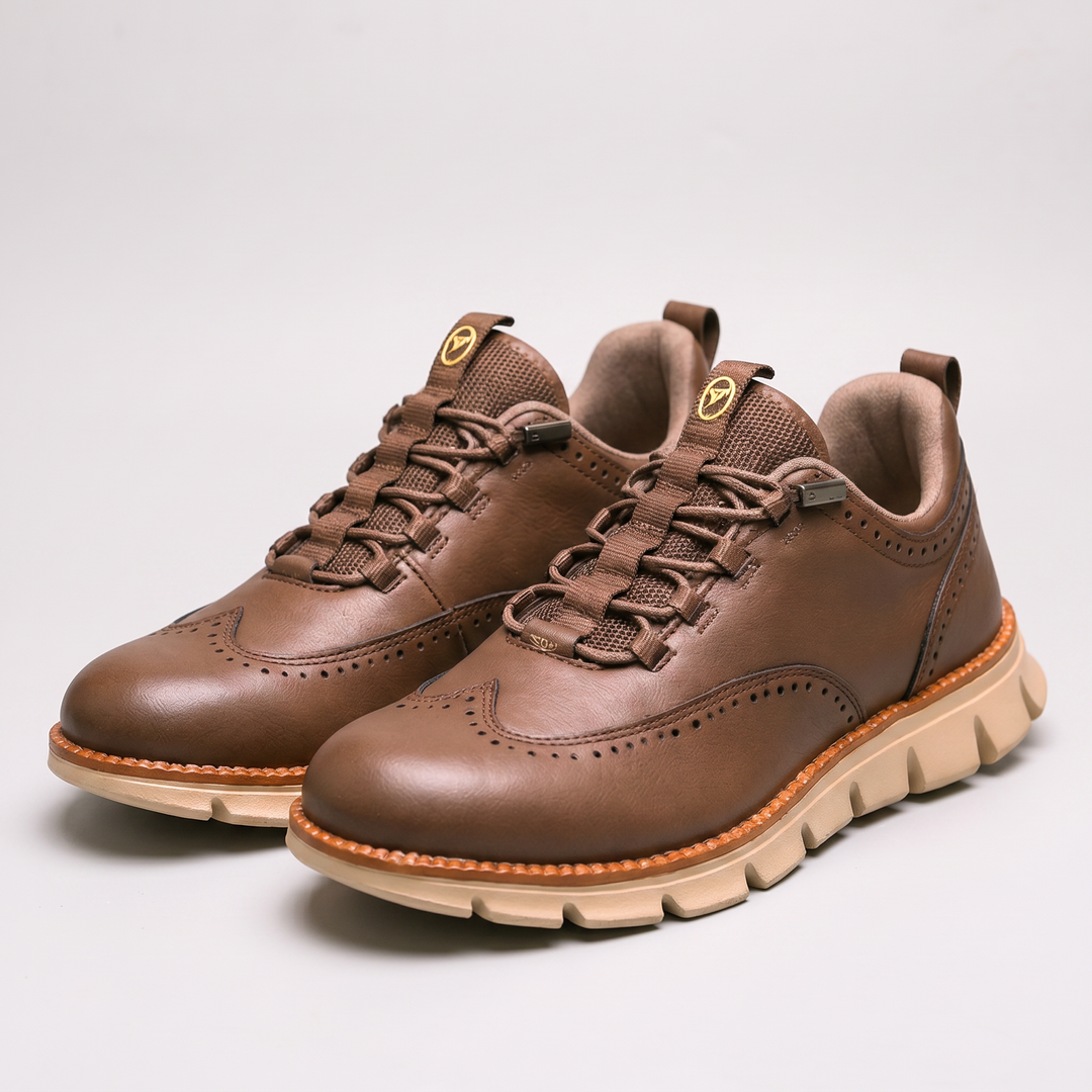 CAVENDISH WINGTIP LEATHER SNEAKERS