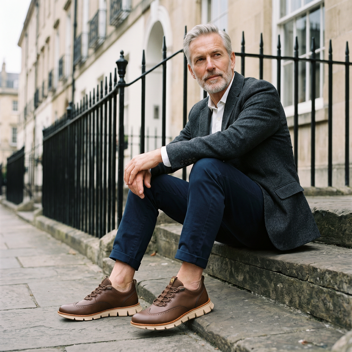 CAVENDISH WINGTIP LEATHER SNEAKERS