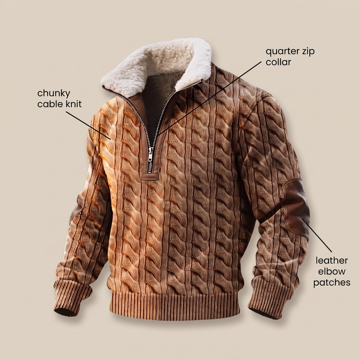 ASHFORD HERITAGE HIGH NECK SWEATER