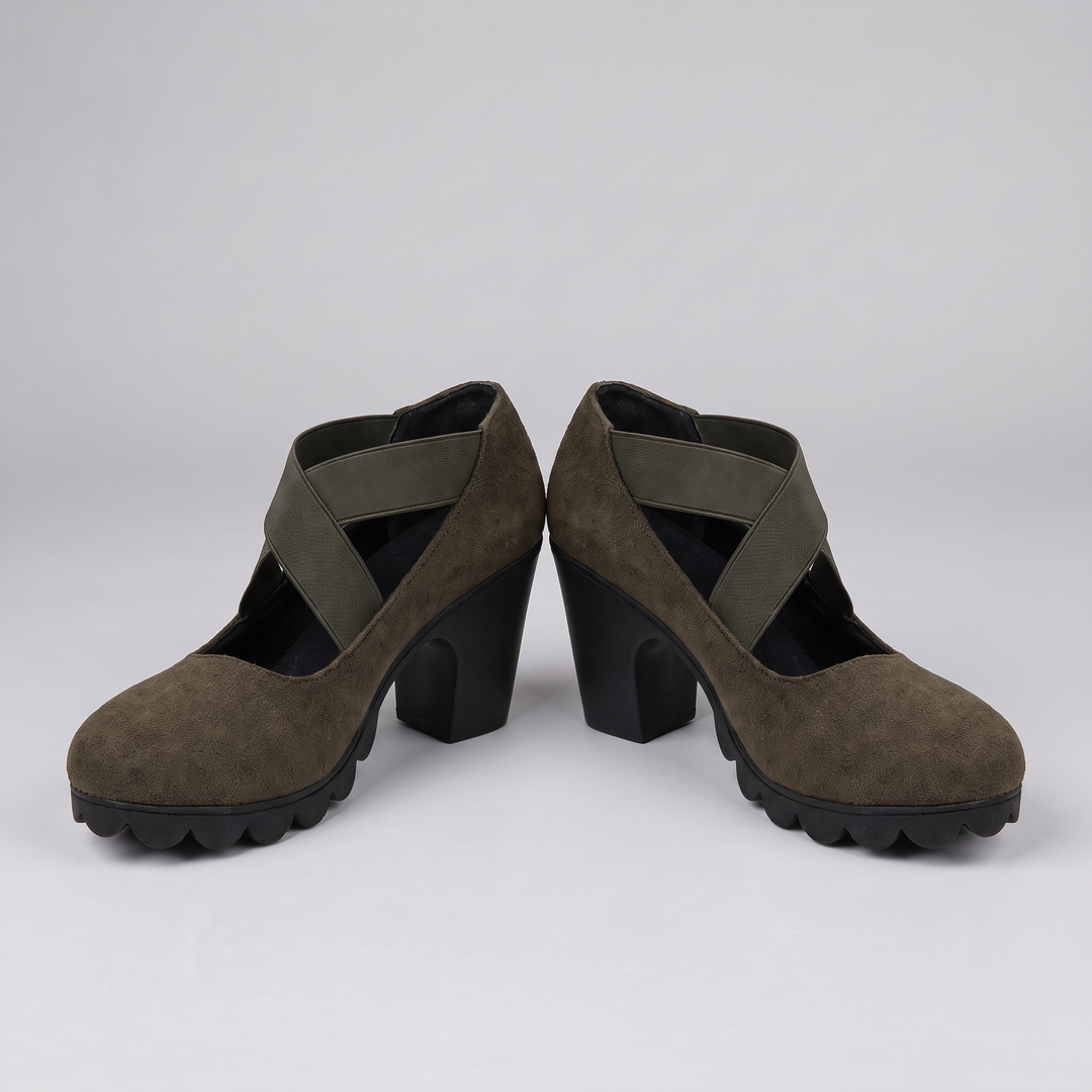 ELEGANT COMFORT BLOCK HEEL SHOES