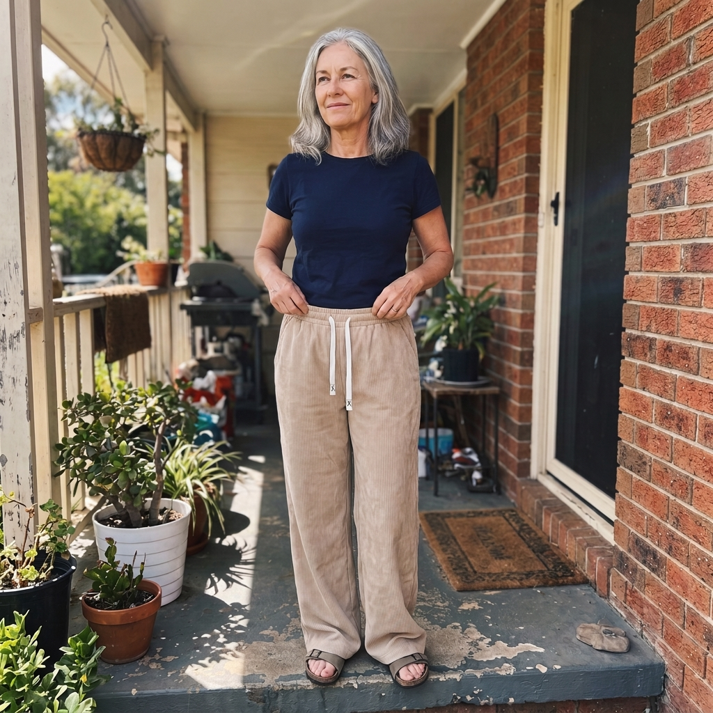 ELEGANT CORDUROY WALKING PANTS