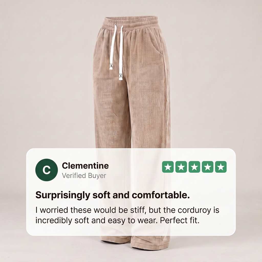 ELEGANT CORDUROY WALKING PANTS