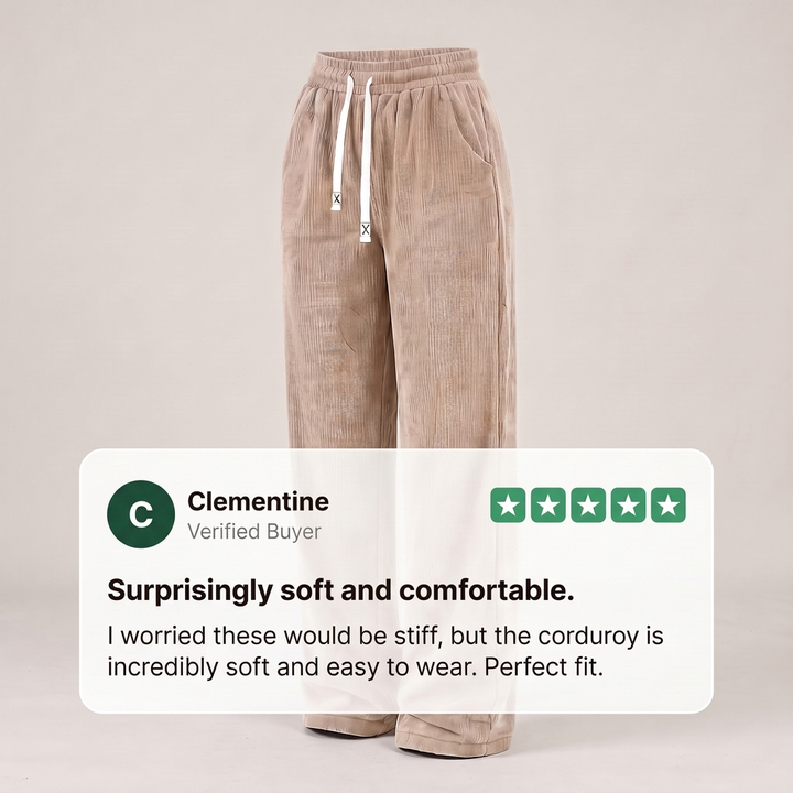 ELEGANT CORDUROY WALKING PANTS