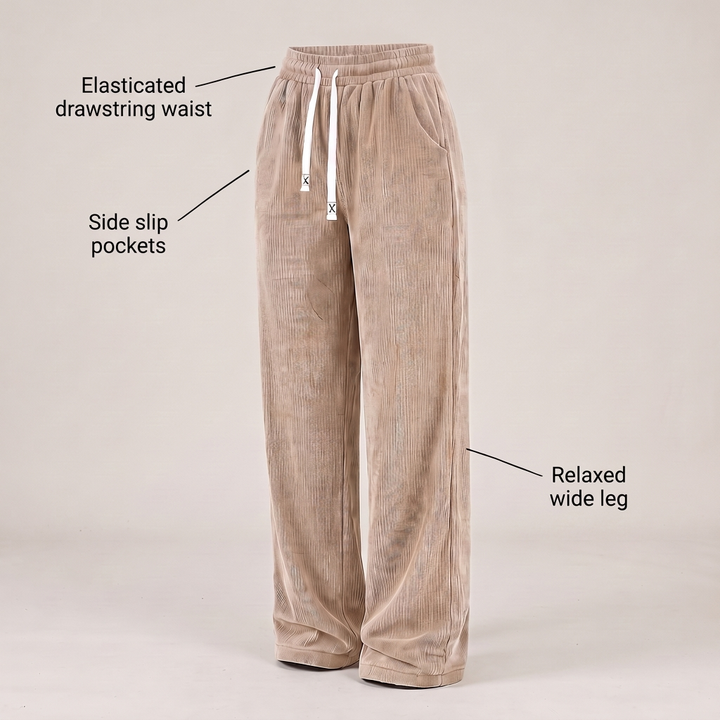 ELEGANT CORDUROY WALKING PANTS