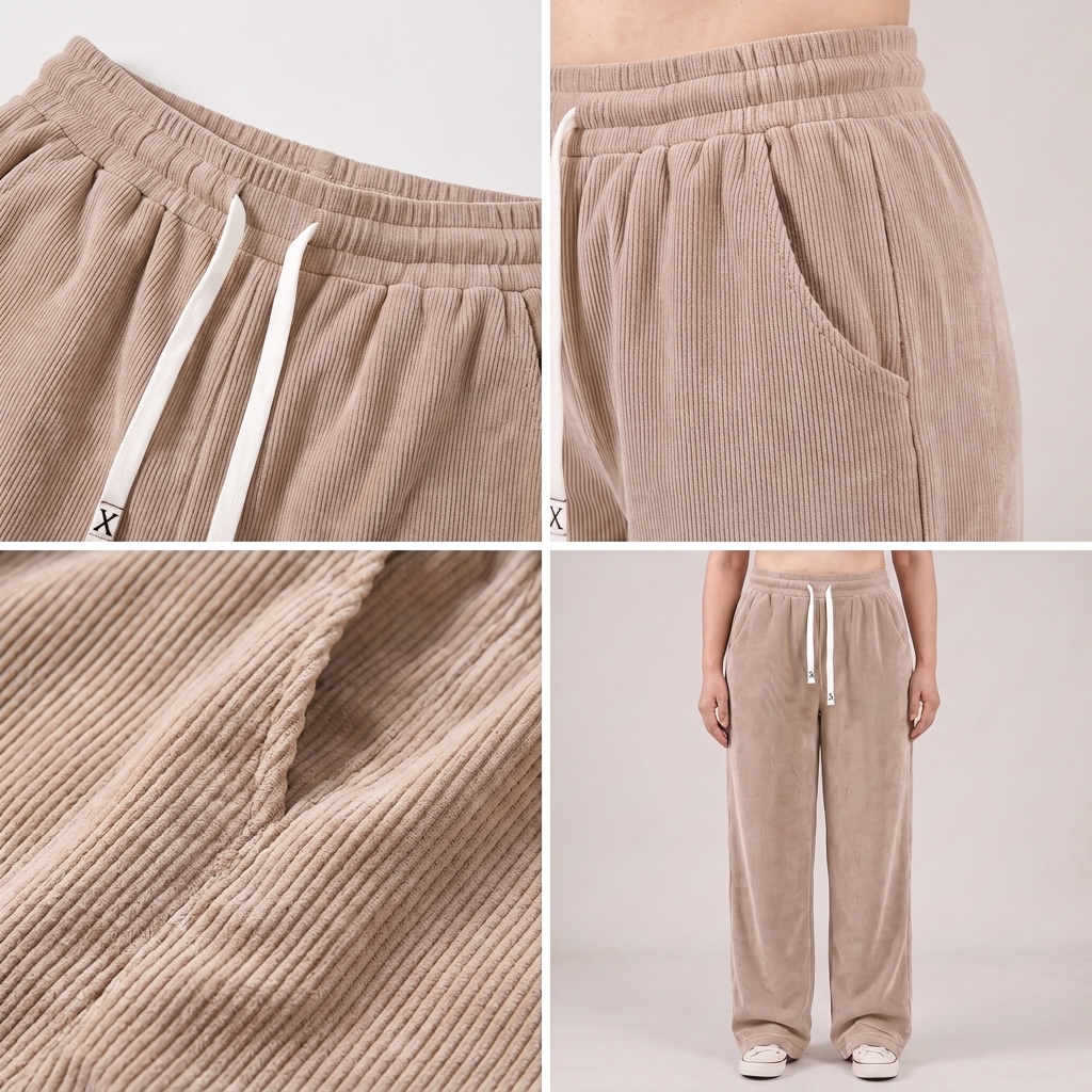 ELEGANT CORDUROY WALKING PANTS
