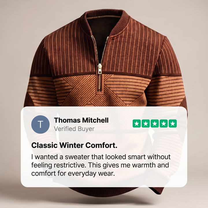 CLASSIC LAYER HALF ZIP SWEATER