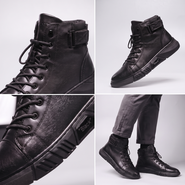 CLASSIC LEATHER HIGH TOP BOOTS
