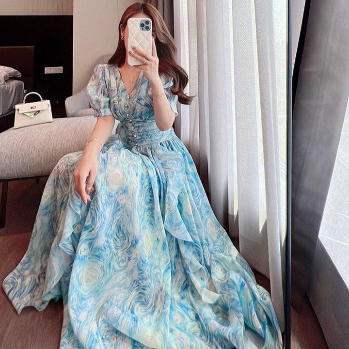 Starry Night Sleeveless Dreamy Long Dress