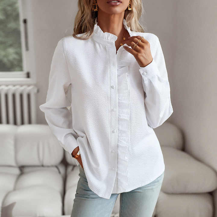 AURORA RUFFLE LONG SLEEVE SHIRT